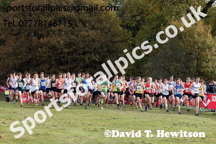 Mens junior National Cross Country Relay, Berry Hill Park, Mansfield. Photo:  David T. Hewitson/Sports for All Pics